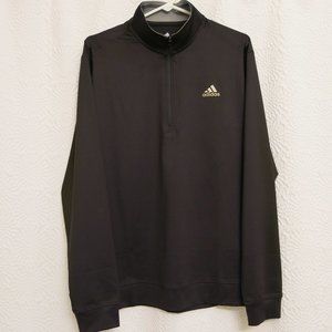Adidas Golf Men's Half Zip Long Sleeve Black Pullover Sweater Size M